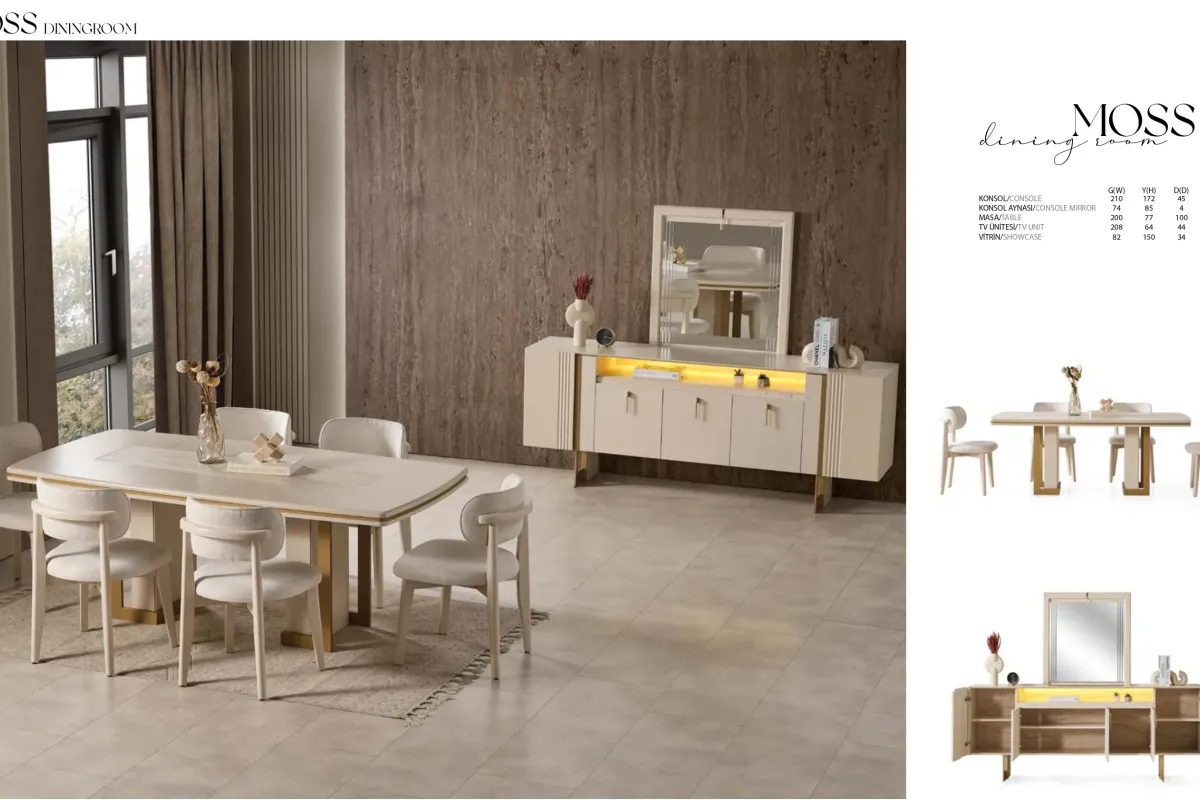 Moss Yemek Odası Takımı Moss Yemek Odası Takımı